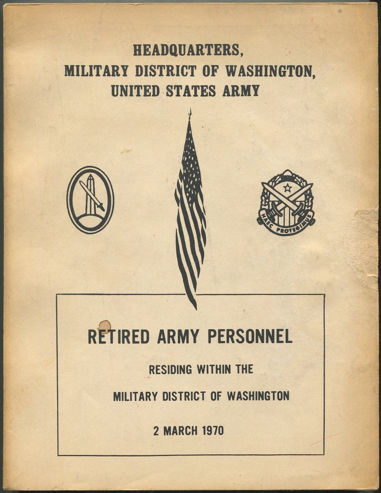Item #421466 Retired Army Personnel Residing Within the Military District of Washington, 2 March 1970