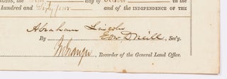 [Original Document]: Military Bounty Land Warrant: with Abraham Lincoln’s signature in the secretarial hand of Edward Duffield Neill, October 1st, 1864