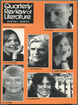 Quarterly Review of Literature: Poetry Series XI, Volume XXXI. Jeanne Murray WALKER, Dan Pagis.