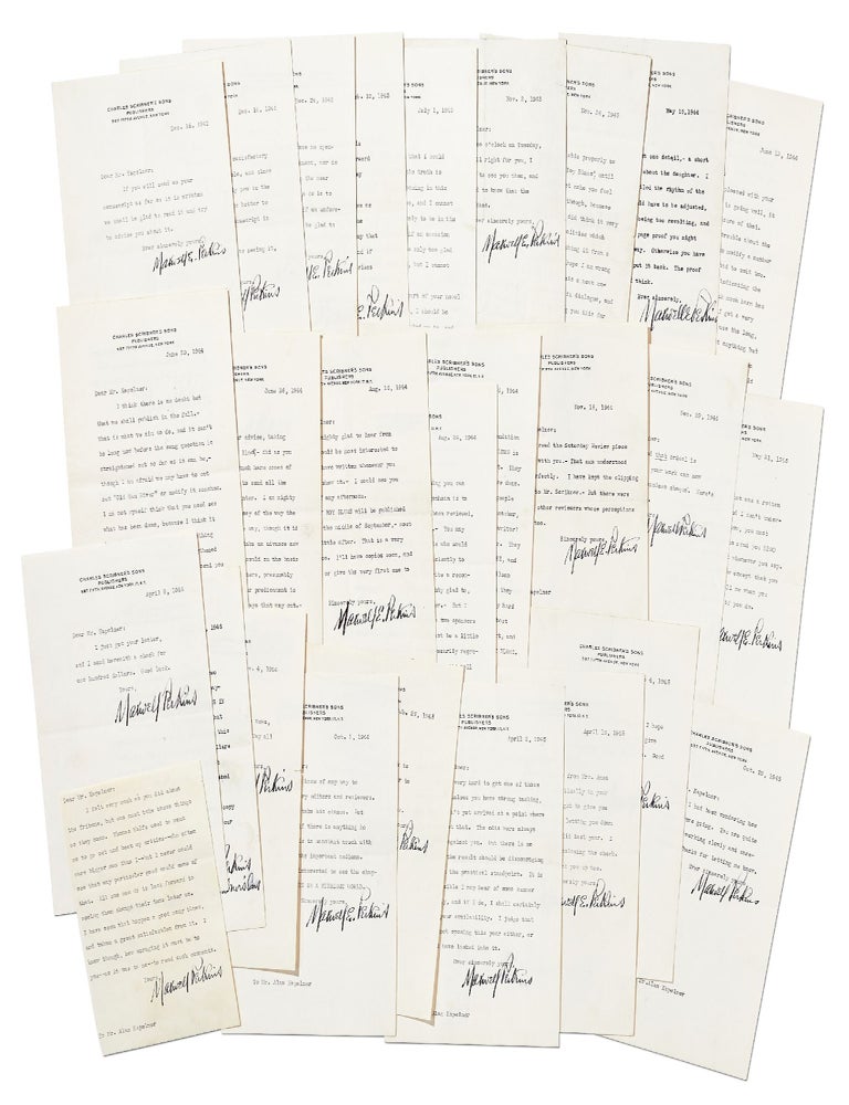Correspondence]: Twenty-six Letters from Maxwell Perkins to author Alan Kapelner. Maxwell PERKINS.