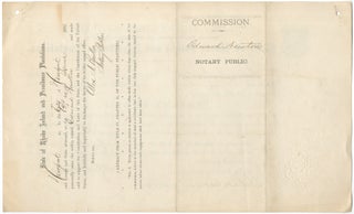 Small Collection of Rhode Island Notary Public Commissions Signed by Seven Governors, 1882-1894