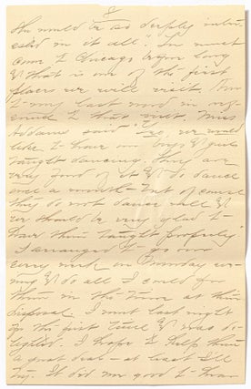 Autograph Letter Signed by Lenette Wilson, in which she discusses meeting with Jane Addams at Hull House in Chicago, January 10, 1893