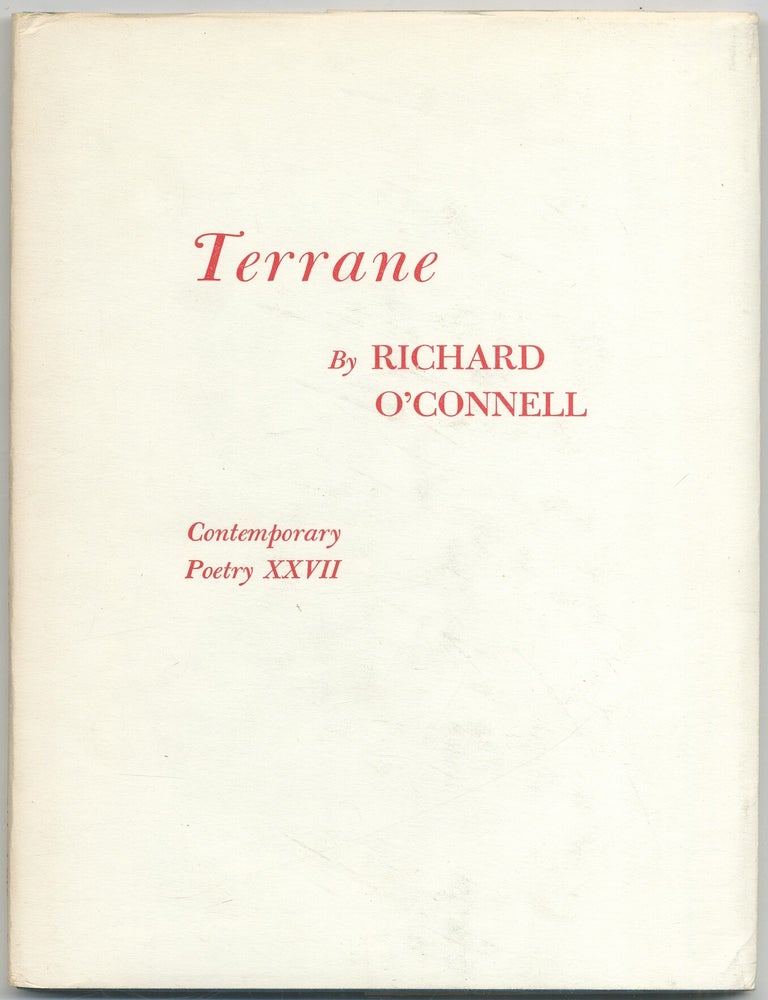 Item #422247 Terrane. Richard O'CONNELL.
