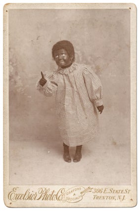 Item #422385 Cabinet Card Photograph of a Child in Blackface