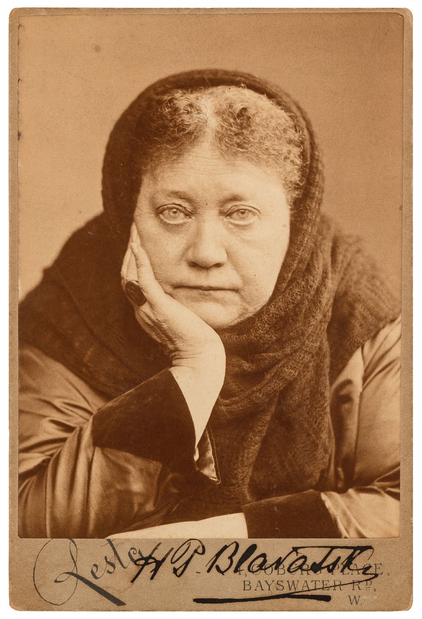 Signed Cabinet Portrait Photograph Of Madame Blavatsky | Madame H. P ...