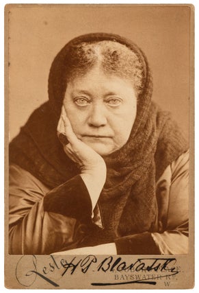 Item #422413 Signed Cabinet Portrait Photograph of Madame Blavatsky. Madame H. P. BLAVATSKY,...