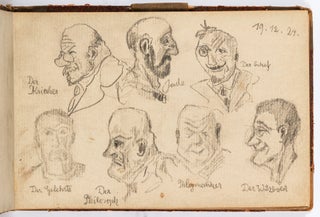 1920s Weimar Republic-era Sketchbook with Proto-Nazi Art and anti-Semitism