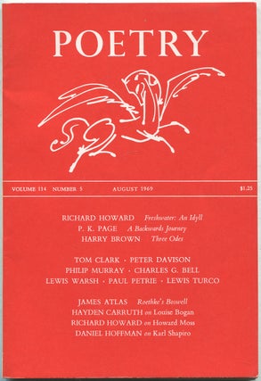 Item #422515 Poetry: Volume CXIV, Number 5, August 1969. Hayden CARRUTH, Daniel Hoffman., James...