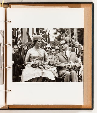 Photo album documenting the June, 1960 visit of the Princesses of Sweden, Denmark, and Norway to Southern California, on the occasion of SAS starting service between New York and Los Angeles