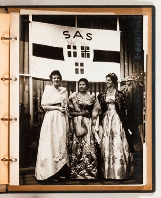 Photo album documenting the June, 1960 visit of the Princesses of Sweden, Denmark, and Norway to Southern California, on the occasion of SAS starting service between New York and Los Angeles