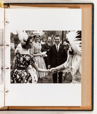 Photo album documenting the June, 1960 visit of the Princesses of Sweden, Denmark, and Norway to Southern California, on the occasion of SAS starting service between New York and Los Angeles