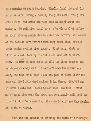 (Archive): Typed Journal Entries from a Chief Radio Officer Onboard the SS Jean Lafitte during the start of World War II