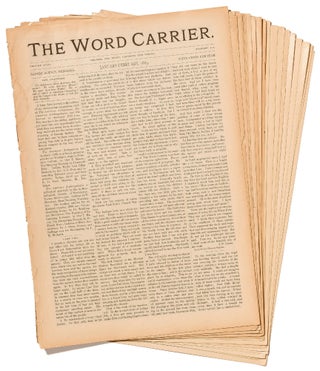 Item #422746 The Word Carrier. A. L. RIGGS