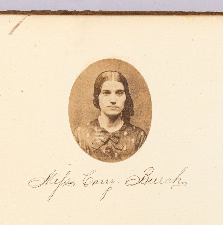 Item #422747 Memory and Photo Album of Miss Electa C. Knapp. 1854-1861 [cover title]: Ladies' Album. Electa C. KNAPP.