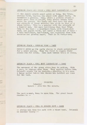 The Studio's Own Copies of Four Successive Scripts for King Kong, with the three-part script for Creation, the unfinished film that directly influenced its production