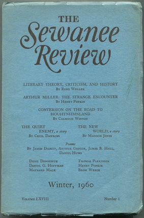 Item #423037 The Sewanee Review – Volume LXVIII, Number 1, January-March, 1960. Rene WELLEK,...