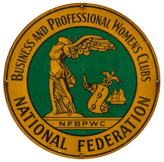 Item #423048 [Vintage Painted Metal Sign]: National Federation Business and Professional Womens...