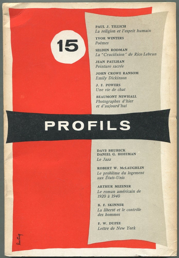 Item #423323 Profils: Numéro 15, Printemps 1956. John Crowe Ransom Yvor Winters, B. F. Skinner, Daniel G. Hoffman, many more, James LAUGHLIN.