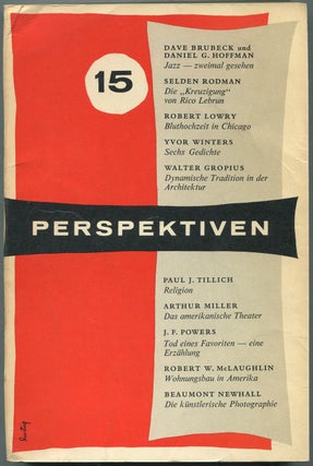 Item #423325 Perspektiven: Heft 15, Frühjahr 1956. Robert Lowry Daniel G. Hoffman, Beaumont...