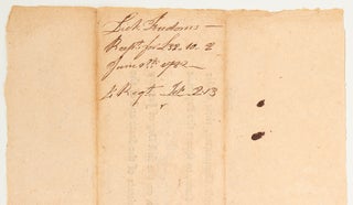 Partially printed Pay Document to Black Connecticut Revolutionary War Soldier Dick Freedom, received and signed for on his behalf by another Black Soldier, Cuff Liberty. 1780
