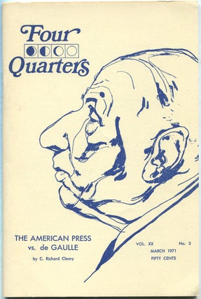 Item #423660 Four Quarters: Vol. XX, No. 3, March, 1971. C. Richard CLEARY, W. V. Mittnacht,...