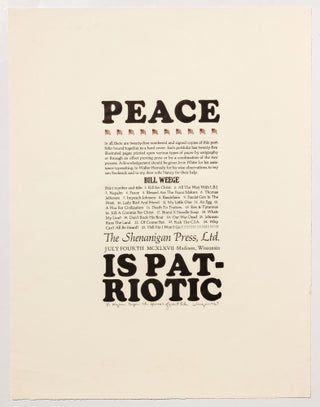 Item #423782 [Portfolio of Original Prints]: Peace is Patriotic, Plates 1-25 (Complete). Bill WEEGE