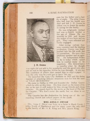 A Sure Foundation & A Sketch of Negro Life in Texas