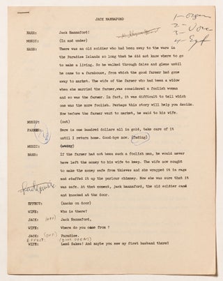 Recording Script Archive of MGM Record Producer Herb Galewitz