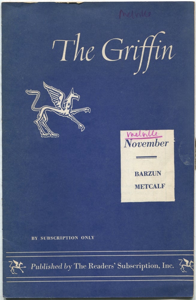 Item #424861 The Griffin – November 1953, Volume 2, No. 10. W. H. AUDEN, Lionel Trilling, Jacques Barzun.