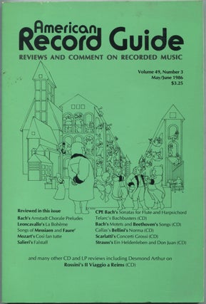 Item #425251 American Record Guide: May / June 1986, Volume 49, Number 3. Paul L. ALTHOUSE