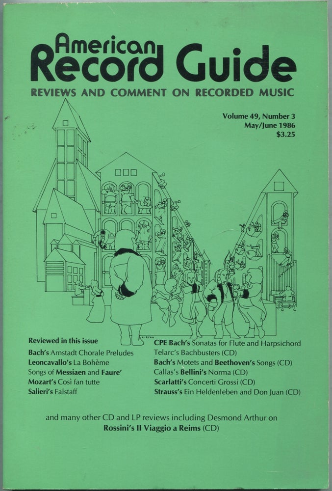 Item #425251 American Record Guide: May / June 1986, Volume 49, Number 3. Paul L. ALTHOUSE.