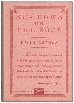 Item #425507 Shadows on the Rock. Willa CATHER