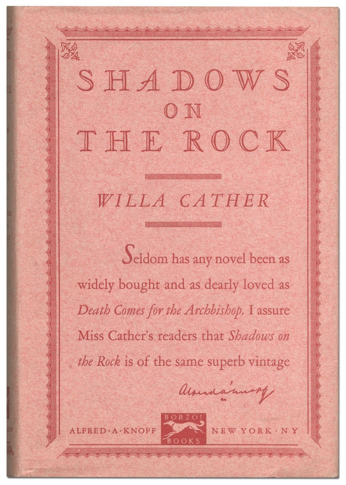 Item #425507 Shadows on the Rock. Willa CATHER.