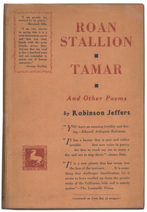 Item #425616 Roan Stallion, Tamar and Other Poems. Robinson JEFFERS