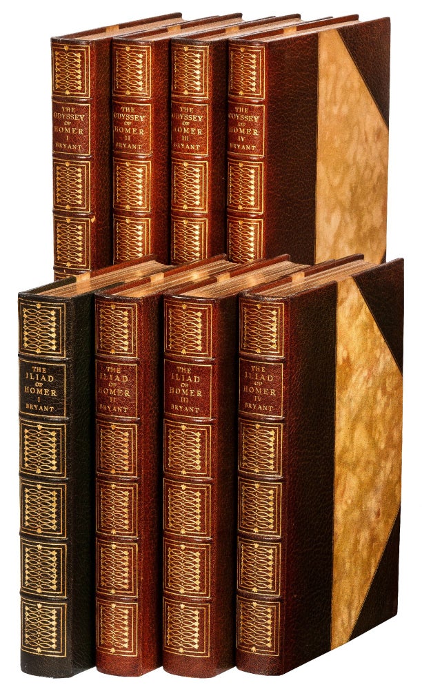 Item #425694 The Iliad of Homer (Four volume set) [and] The Odyssey of Homer (Four volume set) with Flaxman’s Illustrations. William Cullen BRYANT.