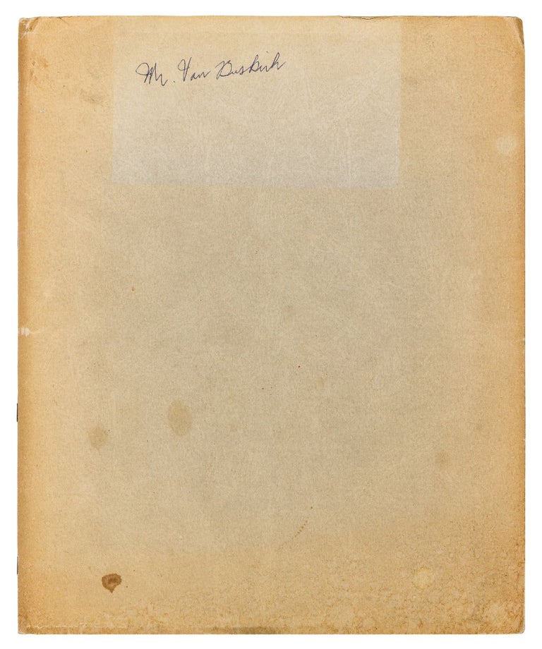 Item #425849 The Land Between the Rivers. A Two-act Libretto, based upon the Characters and Incidents in The Ballad of Billie Potts by Robert Penn Warren. Carl VAN BUSKIRK, Robert Penn Warren.