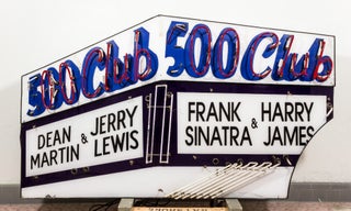 500 Club Neon Marquee Sign: Dean Martin and Jerry Lewis / Frank Sinatra and Harry James