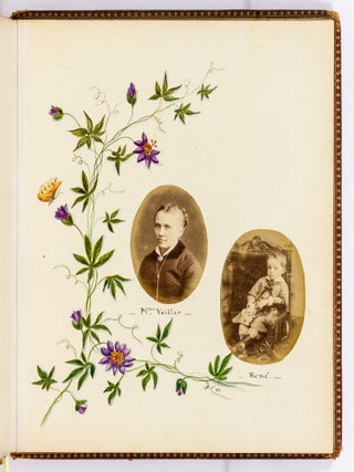 [Photo Album]: Woman's Illuminated Photo Album with Original Watercolor Paintings