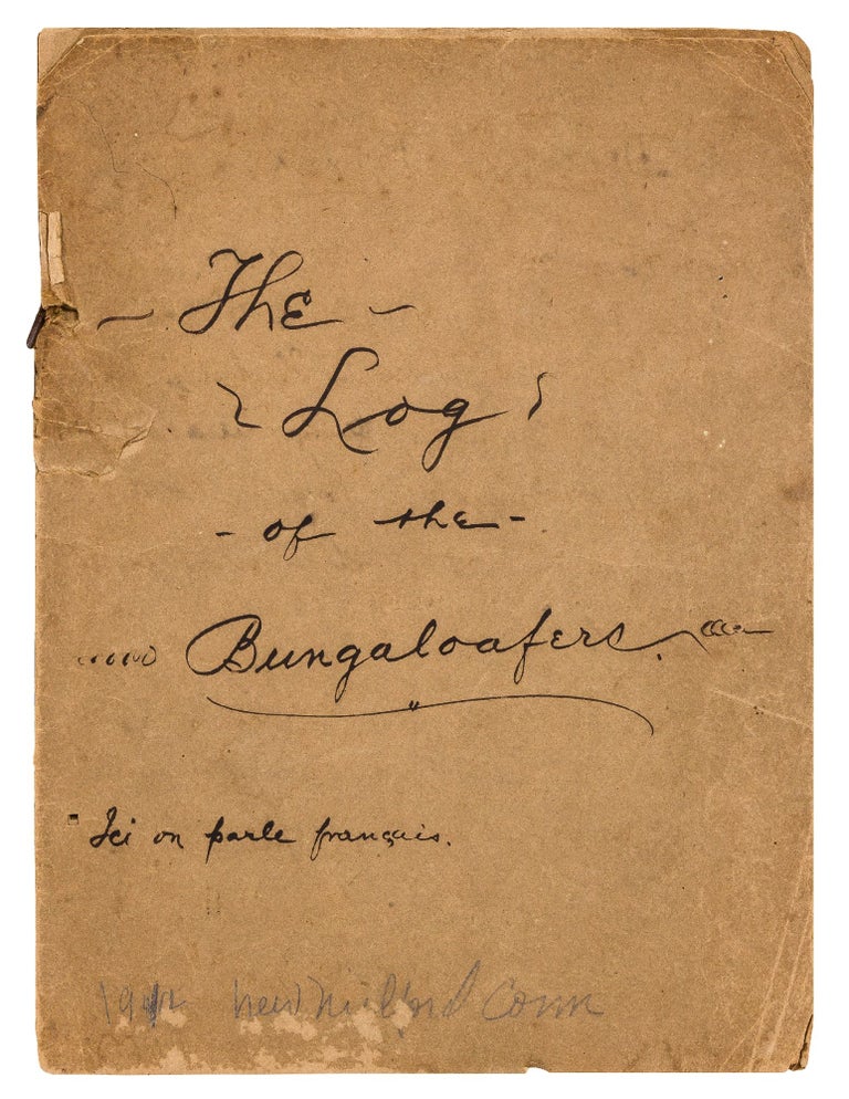 Item #425947 Handmade Journal of a Woman's Travel to New Jersey, Written in English and French [cover title]: "The Log of the Bungalaofers"