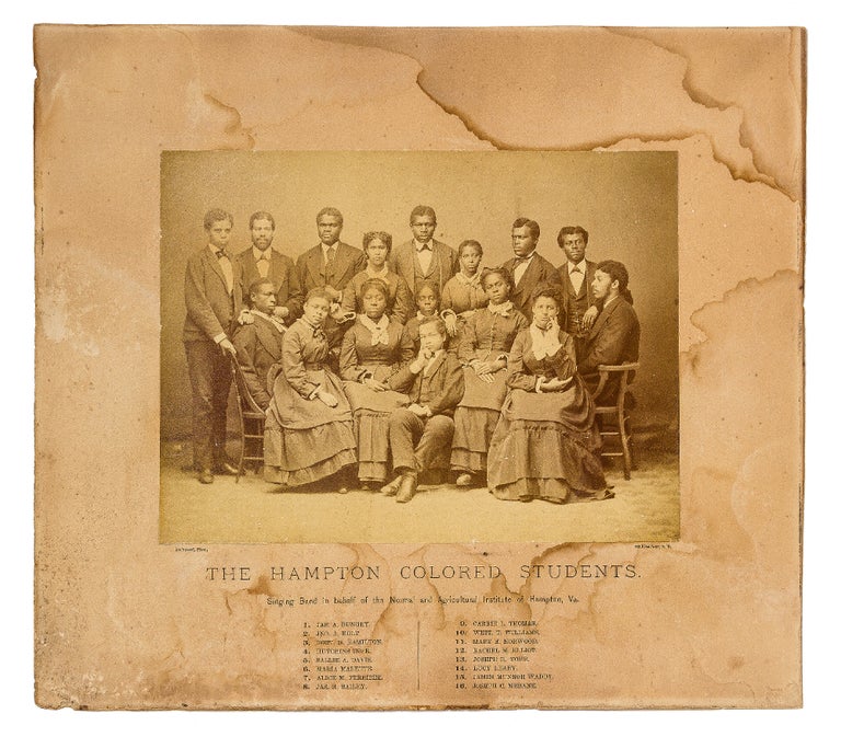 Item #425972 [Photograph]: The Hampton Colored Students. Singing Band in Behalf of the Normal and Agricultural Institute of Hampton, Va. ROCKWOOD, Photographer, George G.