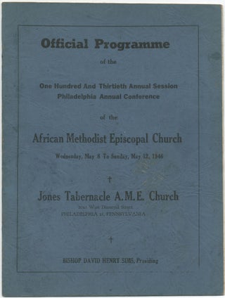 Item #425989 [Cover title]: Official Programme of the One Hundred and Thirtieth Annual Session...