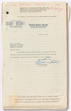 Item #426056 [Archive]: An Archive of Letters, Documents, and Statements Pertaining to Senator...