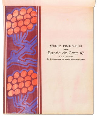 [Art Nouveau Printer’s Sample Catalogue of Poster Designs]: Catalogue d’Affiches Illustrées et Cadres Fleuris et de Couleur