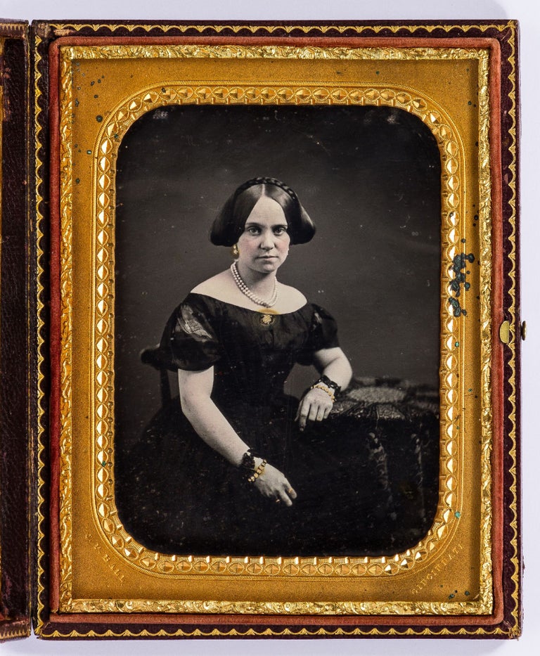 Item #426640 Half Plate Daguerreotype by James Presley Ball, one of only a few African-American Daguerreotypists. J. P. BALL, Mary Matilda Bates Wood Laboiteaux.