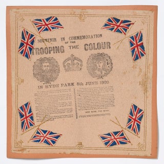 Item #426750 [Broadside napkin]: Souvenir In Commemoration of the Trooping the Colors in Hyde...