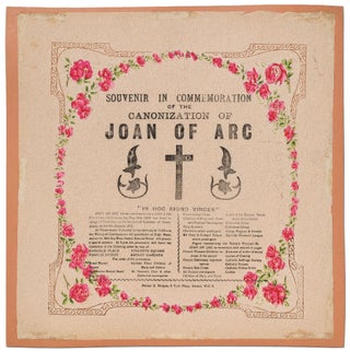 Item #426764 [Broadside Napkin]: Souvenir in Commemoration of the Canonization of Joan of Arc....