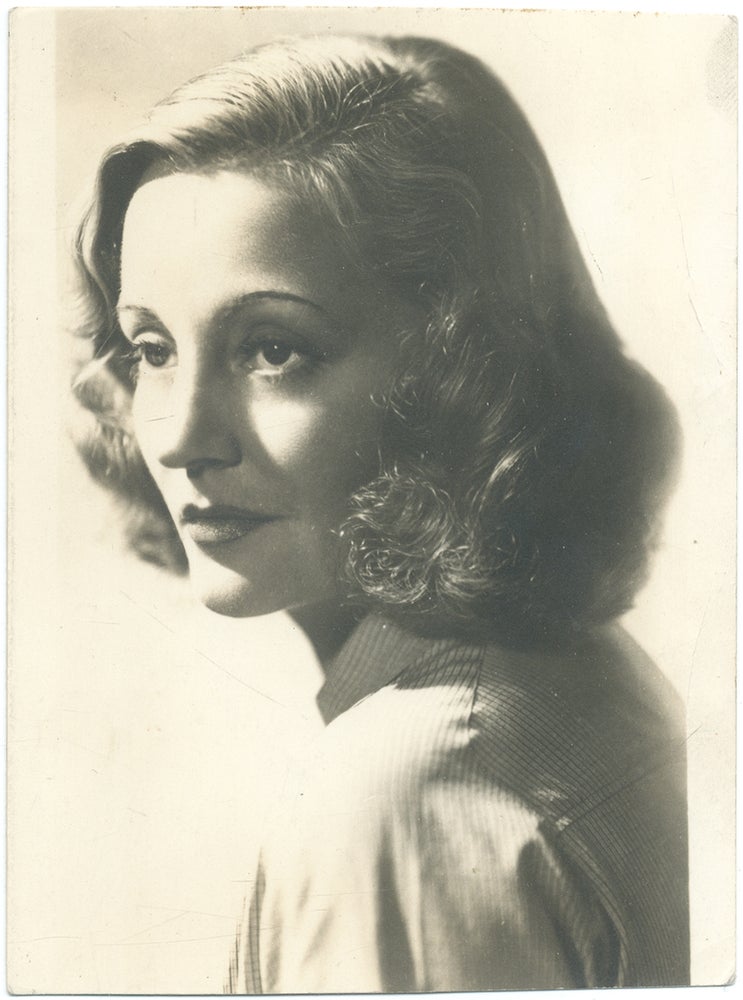 Item #426773 Gelatin silver photograph of Tallulah Bankhead. Circa 1950. Tallulah BANKHEAD.