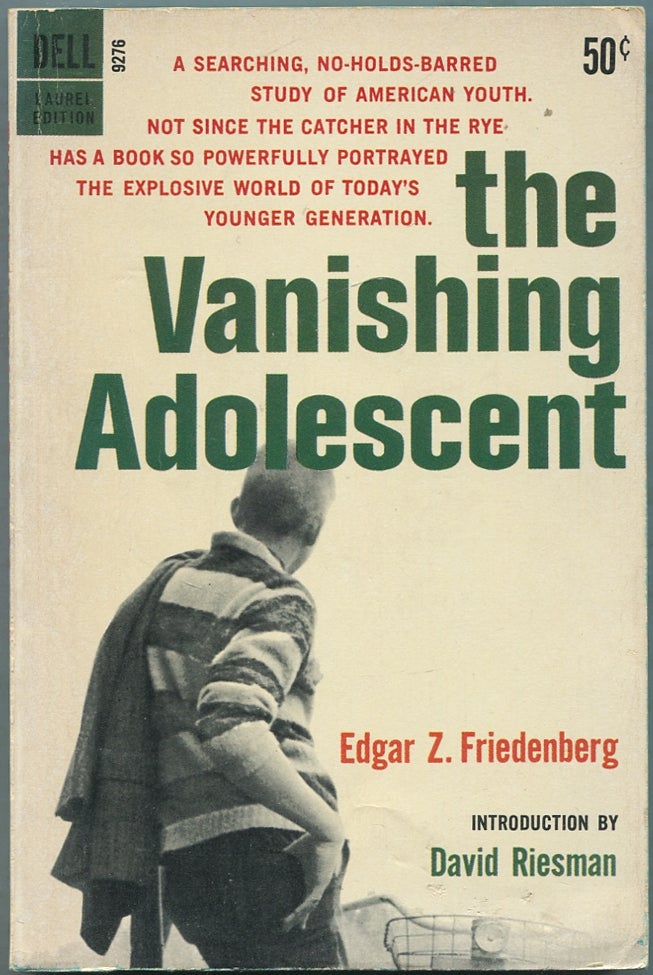 Item #427922 The Vanishing Adolescent. Edgar Z. Friedenberg.