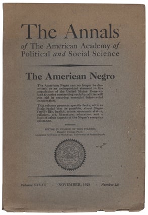 Item #429813 The American Negro. The Annals of The American Academy of Political and Social...