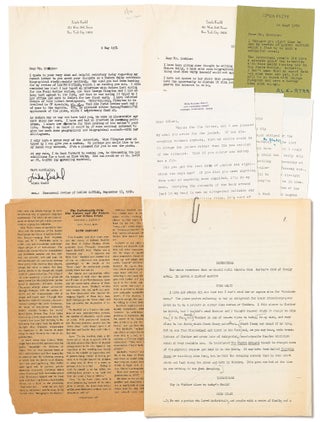 Item #429944 Corrected Paris Review Interview of Eudora Welty, with related correspondence....